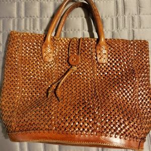 Brown leather DKNY purse